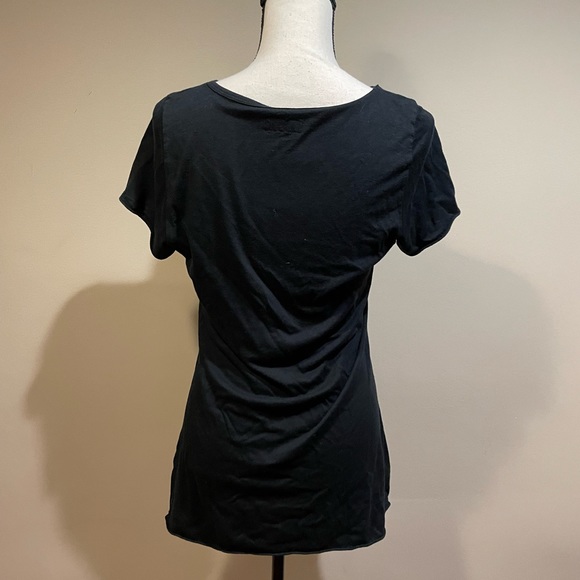 Lauren Moshi Black Short Sleeve Graphic Tee - Picture 7 of 9